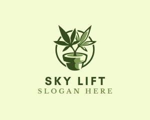 Organic Marijuana Plant logo design