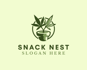 Organic Marijuana Plant logo design