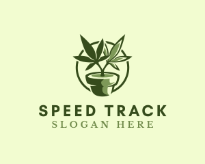 Organic Marijuana Plant logo