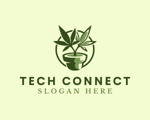 Organic Marijuana Plant logo