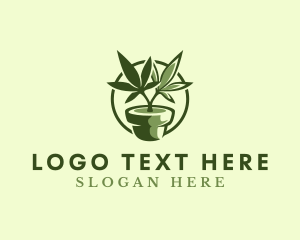Organic - Organic Marijuana Plant logo design