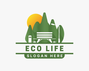 Eco Park Bench logo design