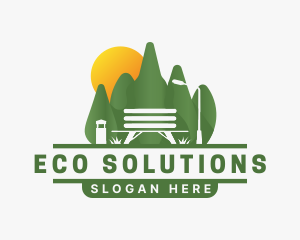 Eco Park Bench logo design