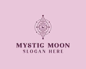 Celestial Eye Moon logo design