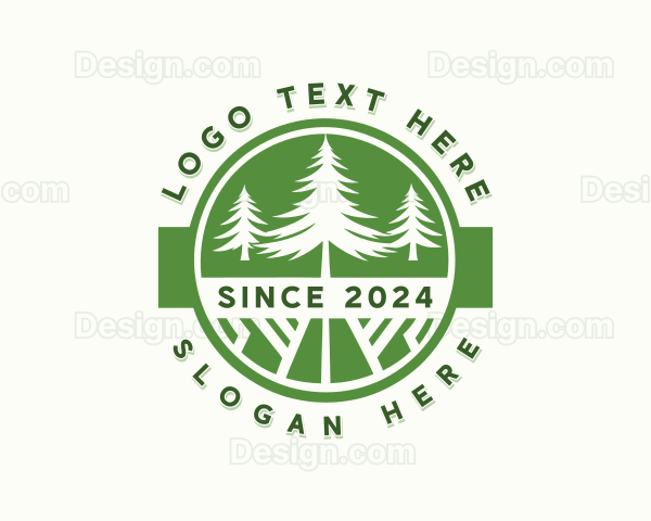 Pine Tree Landscaping Forest Logo