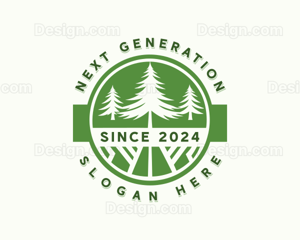 Pine Tree Landscaping Forest Logo