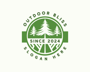 Pine Tree Landscaping Forest logo design