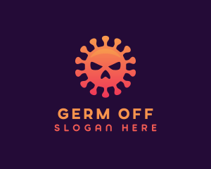 Germ Virus Skull logo design