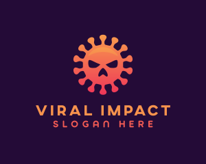 Germ Virus Skull logo design