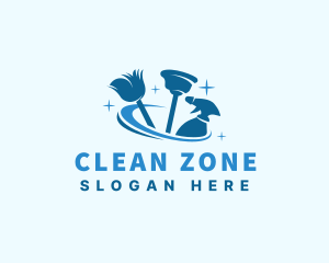 Cleaning Maintenance Housekeeping logo design