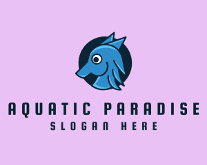 Marine Aquatic Seahorse logo design