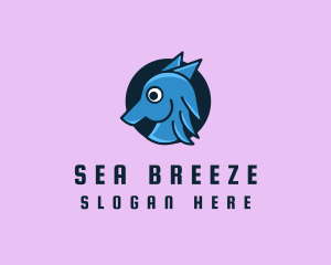 Marine Aquatic Seahorse logo design