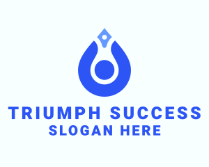 Water Droplet Leadership logo design