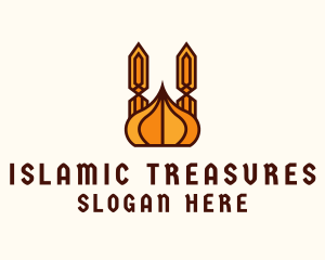 Geometric Mosque Dome logo design