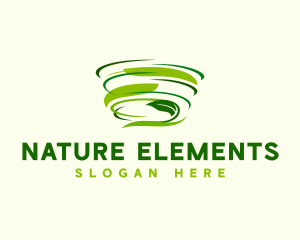 Nature Leaves Tornado logo design