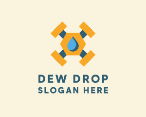 Water Drop Machine  logo design