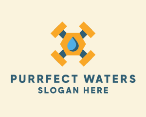 Water Drop Machine  logo design