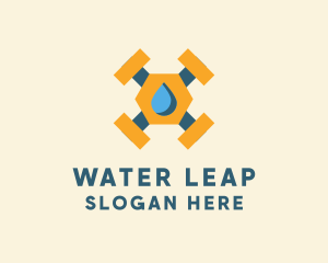 Water Drop Machine  logo design