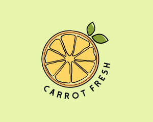 Fresh Orange Slice logo design