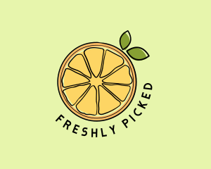 Fresh Orange Slice logo design