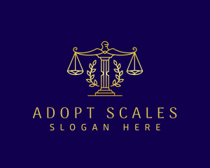 Elegant Legal Scales logo design