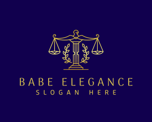 Elegant Legal Scales logo design