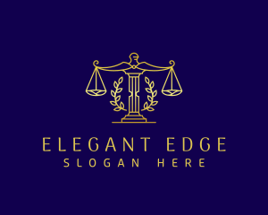 Elegant Legal Scales logo design