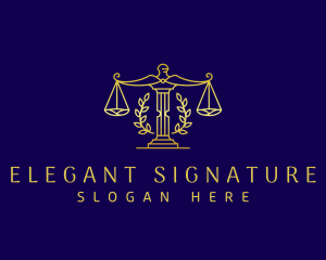 Elegant Legal Scales logo design