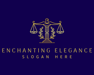 Elegant Legal Scales logo design