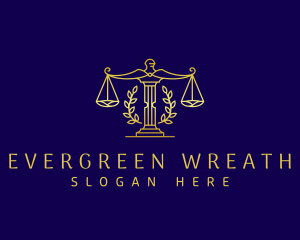 Elegant Legal Scales logo design