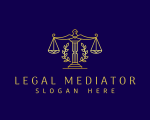 Elegant Legal Scales logo design