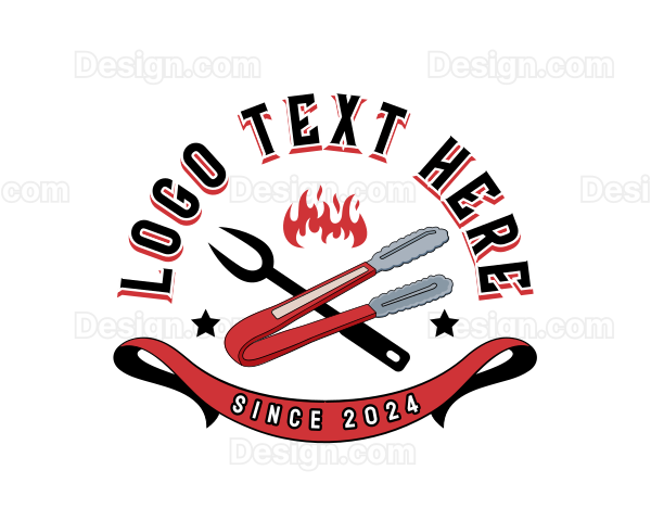 Grilling Smoked Tong Fork Logo