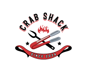 Grilling Smoked Tong Fork logo design