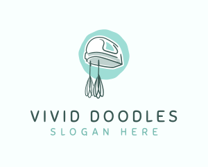 Hand Mixer Baking Tool logo design