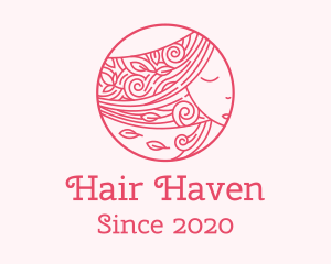 Pink Hair Hairdresser  logo