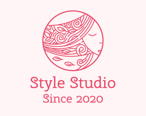 Pink Hair Hairdresser  logo