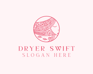 Pink Hair Hairdresser  logo design