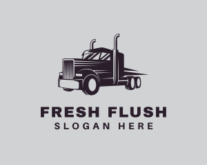 Transport Truck Courier Logo