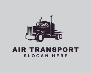 Transport Truck Courier logo design