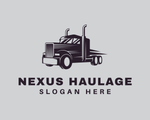 Transport Truck Courier logo design