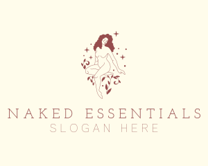 Leaf Sparkle Wellness Lady logo design