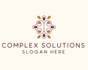 Ornamental Autumn Leaves logo design