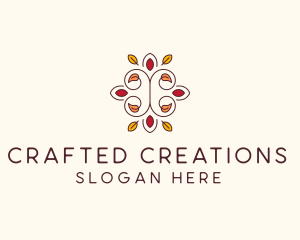 Ornamental Autumn Leaves logo design