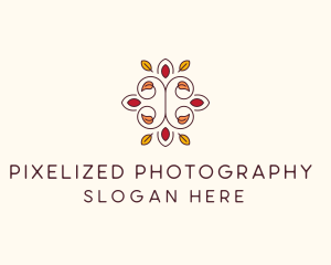 Ornamental Autumn Leaves logo design