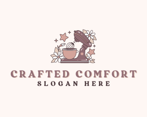 Stand Mixer Floral Pastry logo design