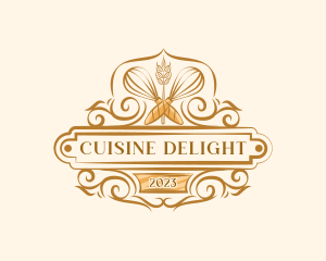 Kitchen Whisk Pastry logo design