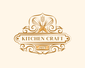 Kitchen Whisk Pastry logo design