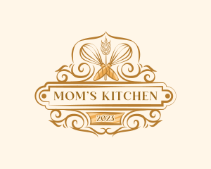 Kitchen Whisk Pastry logo design