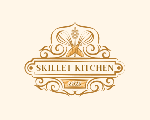 Kitchen Whisk Pastry logo design