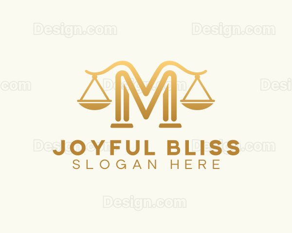 Lawyer Scale Letter M Logo